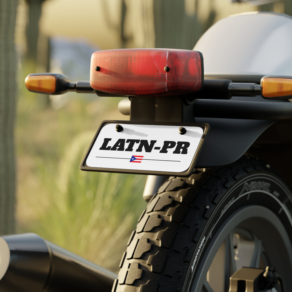 “LATN-PR” Mini License Plate – Latin Streetwear Inspired Custom Tag Decor