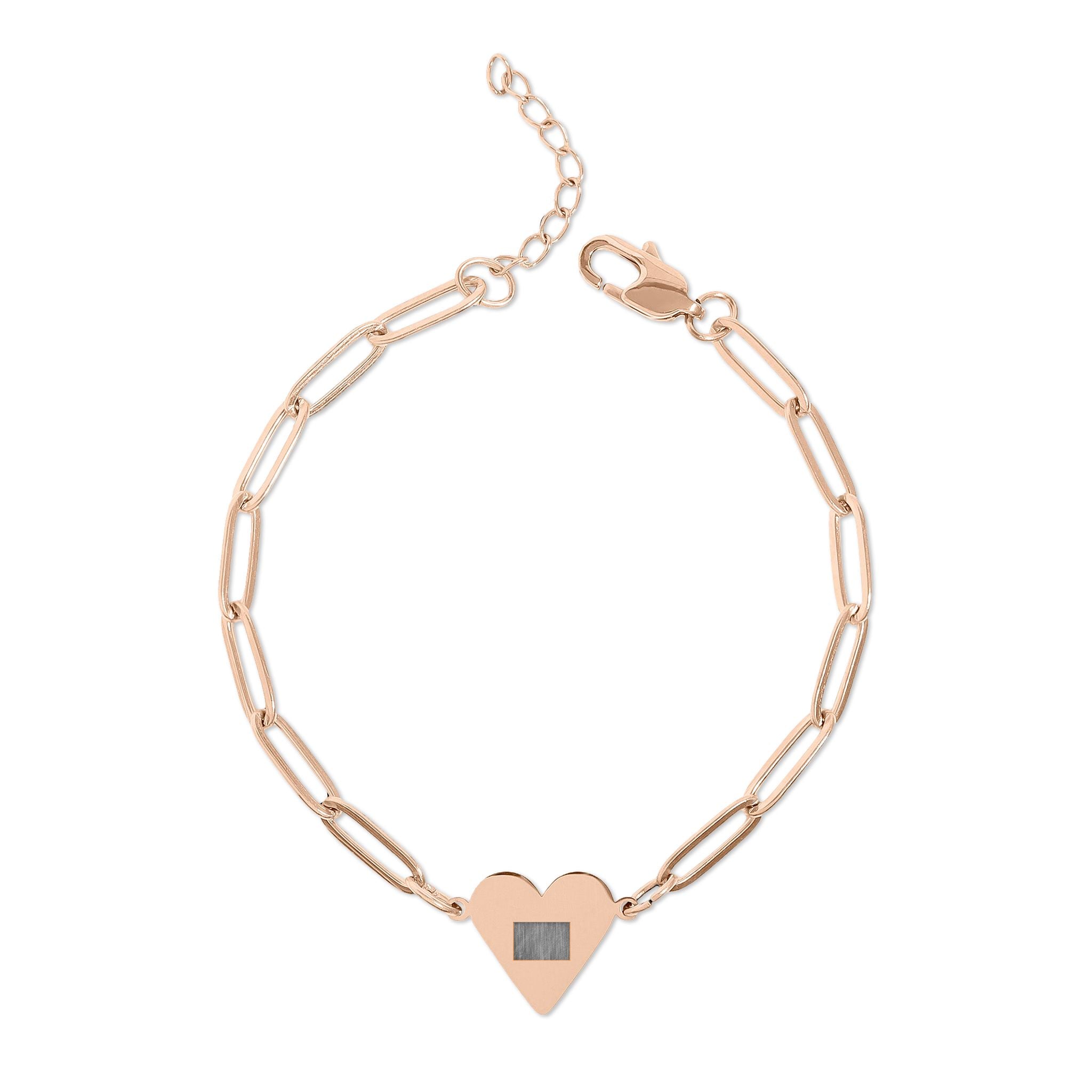 Bad Bunny Paperclip Heart Bracelet – Minimal Streetwear Charm Bangle