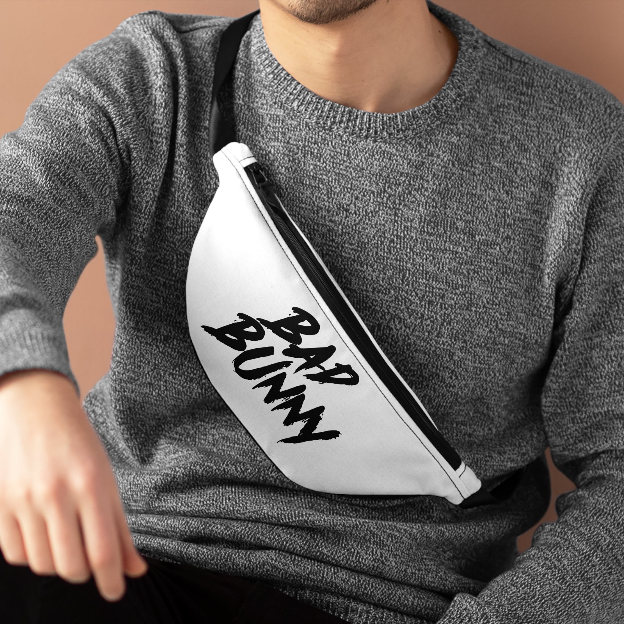 Bad Bunny Inspired Fanny Pack – Streetwear Waist Bag Crossbody Utility Pack