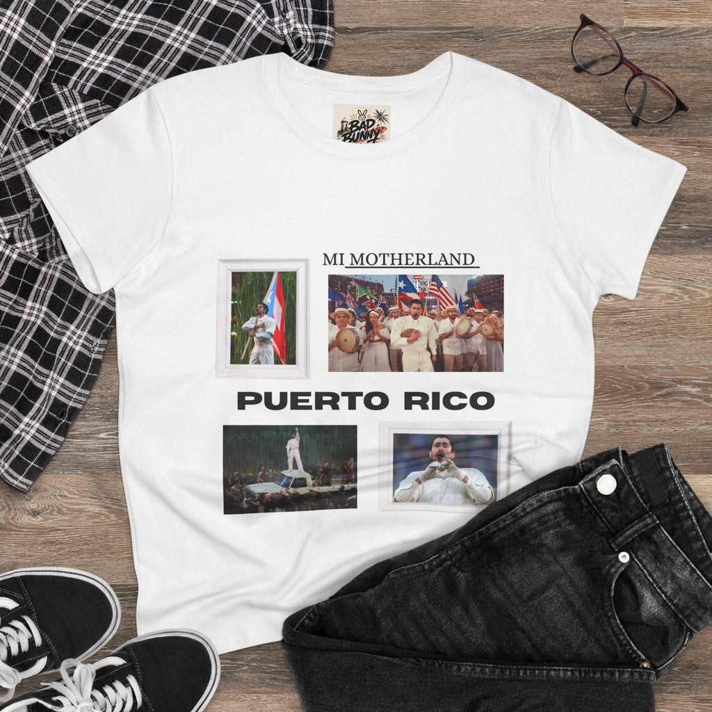 Women’s “Mi Motherland” Puerto Rico Style T-Shirt – Island Pride Aesthetic Streetwear Tee