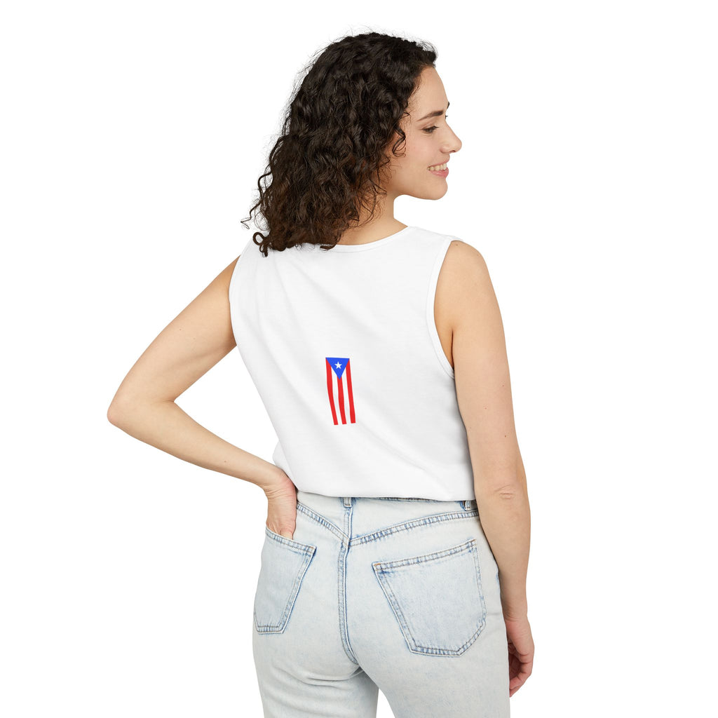 Garment Dyed Bad Bunny Inspired Tank Top – Puerto Rico Streetwear Aesthetic Sleeveless Tee