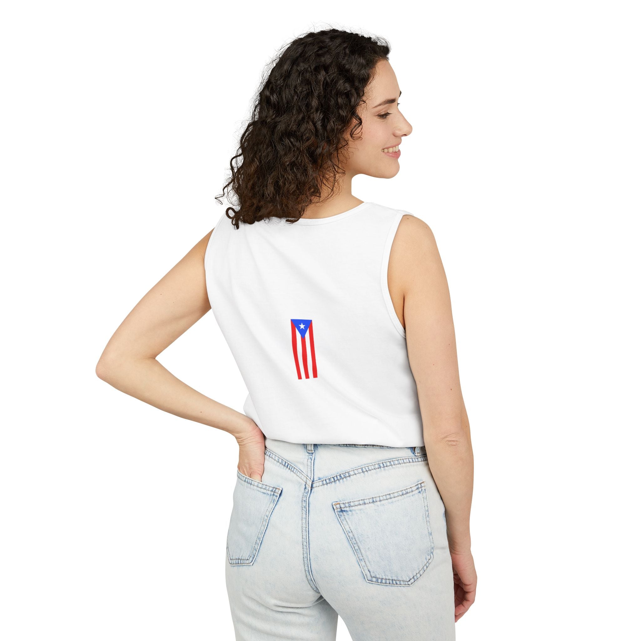 Garment Dyed Bad Bunny Inspired Tank Top – Puerto Rico Streetwear Aesthetic Sleeveless Tee