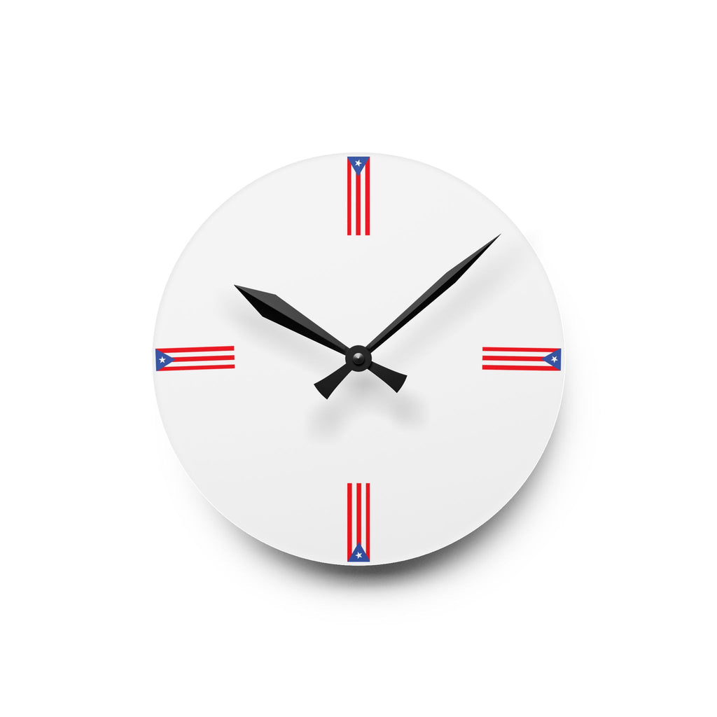 Puerto Rico Inspired Wall Clock – Caribbean Island Luxury Home Decor Aesthetic Clock