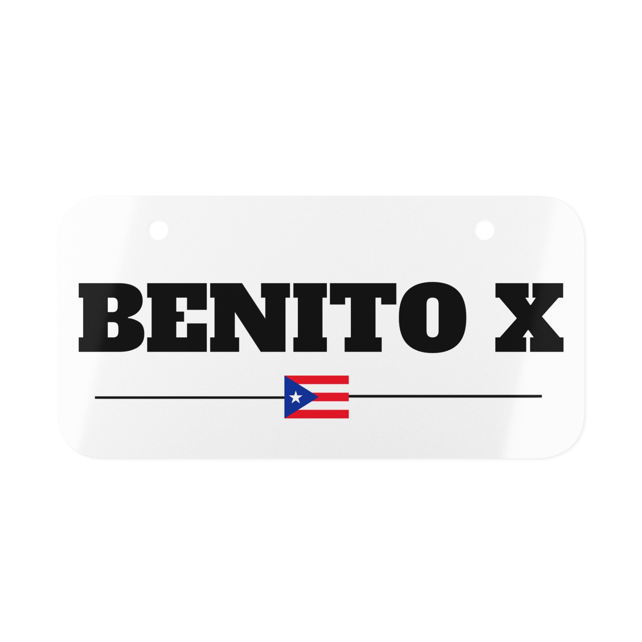 “BENITO X” Mini License Plate – Bad Bunny Inspired Streetwear Custom Tag Decor
