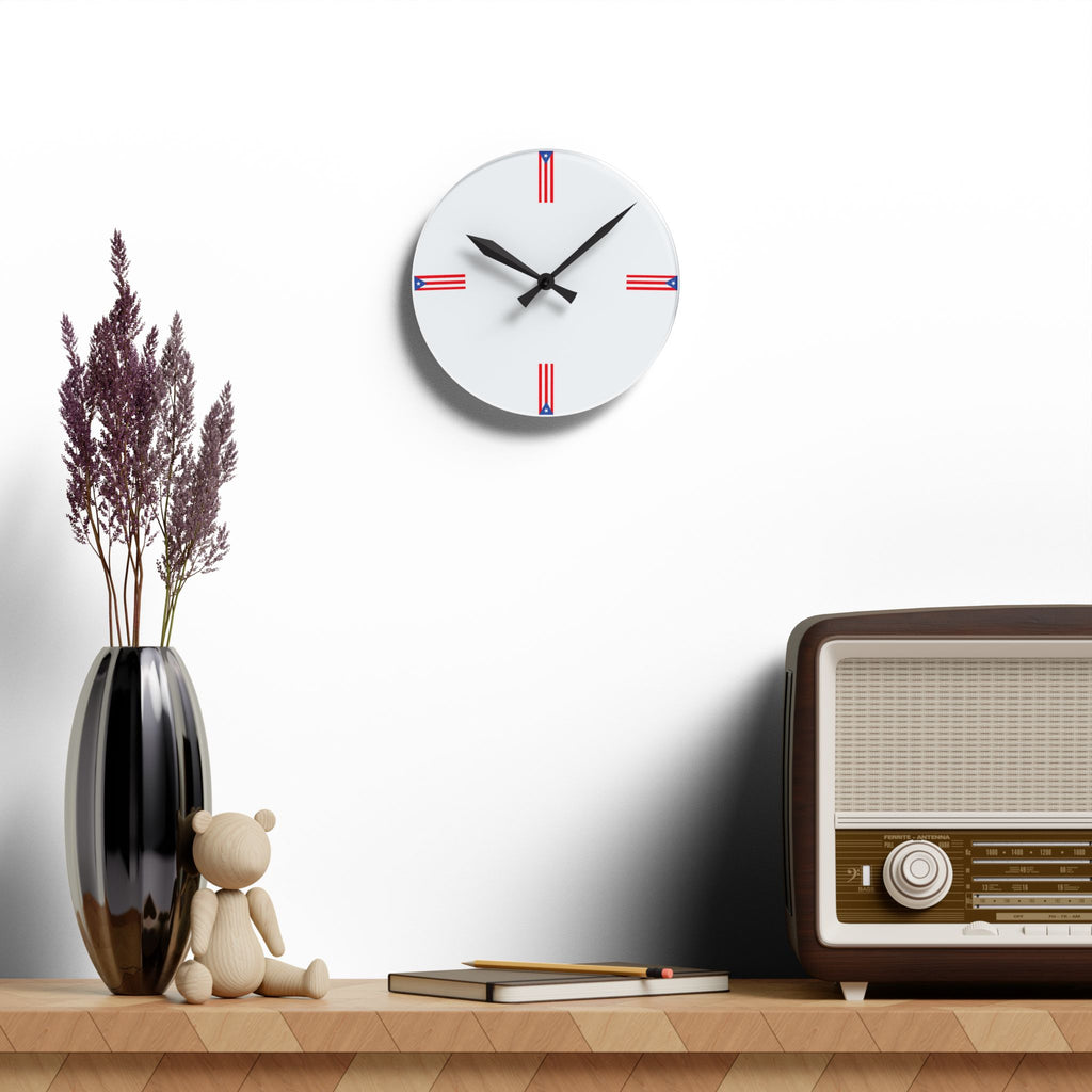 Puerto Rico Inspired Wall Clock – Caribbean Island Luxury Home Decor Aesthetic Clock