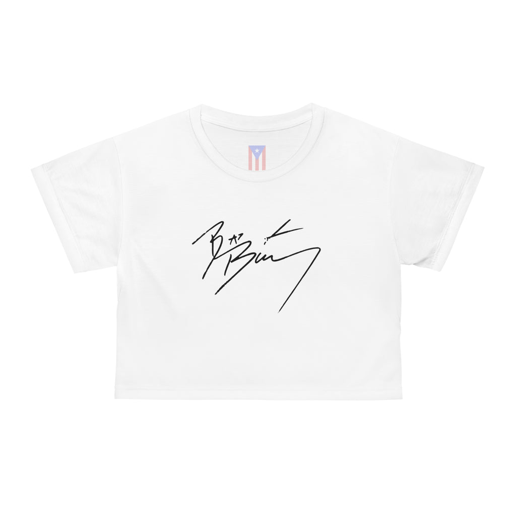 Bad Bunny Signature Crop Tee – Puerto Rico Inspired Women’s Streetwear Cropped T-Shirt