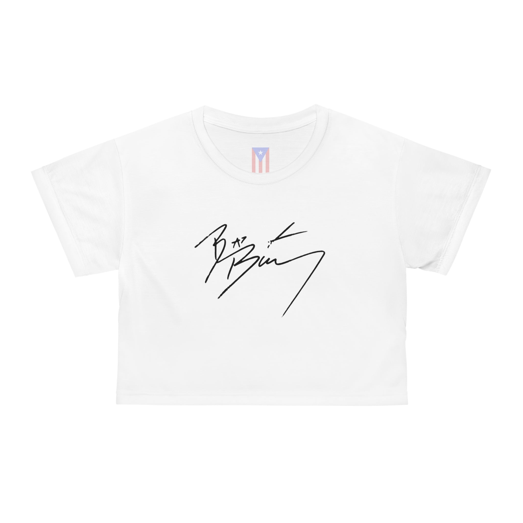 Bad Bunny Signature Crop Tee – Puerto Rico Inspired Women’s Streetwear Cropped T-Shirt