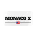 “MONACO X” Mini License Plate – Luxury Streetwear Inspired Custom Tag Decor