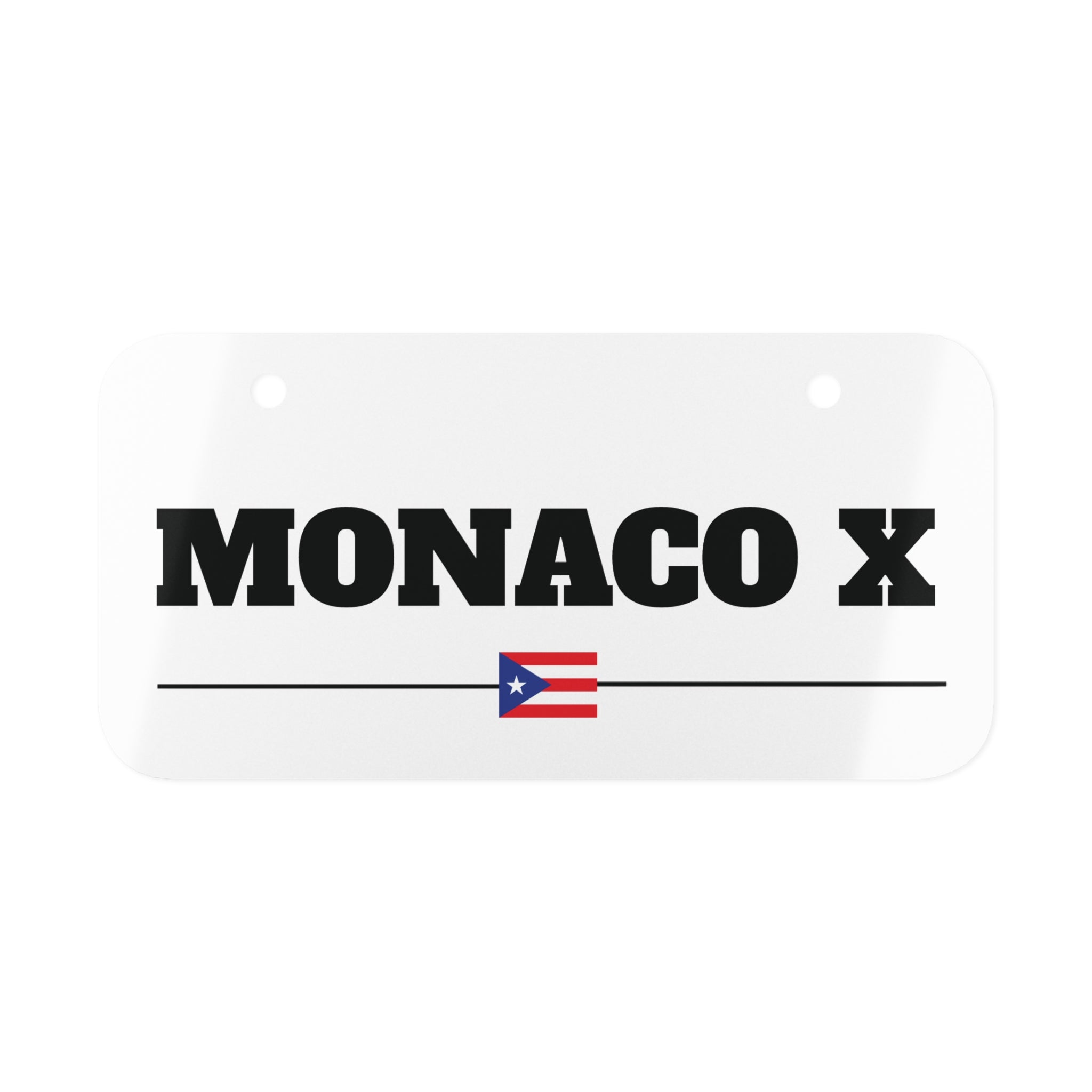 “MONACO X” Mini License Plate – Luxury Streetwear Inspired Custom Tag Decor