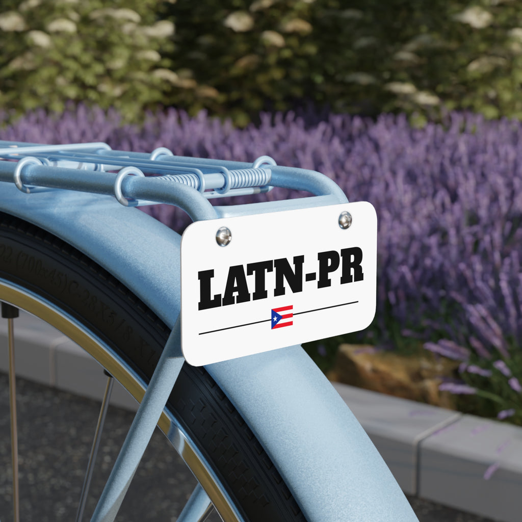 “LATN-PR” Mini License Plate – Latin Streetwear Inspired Custom Tag Decor