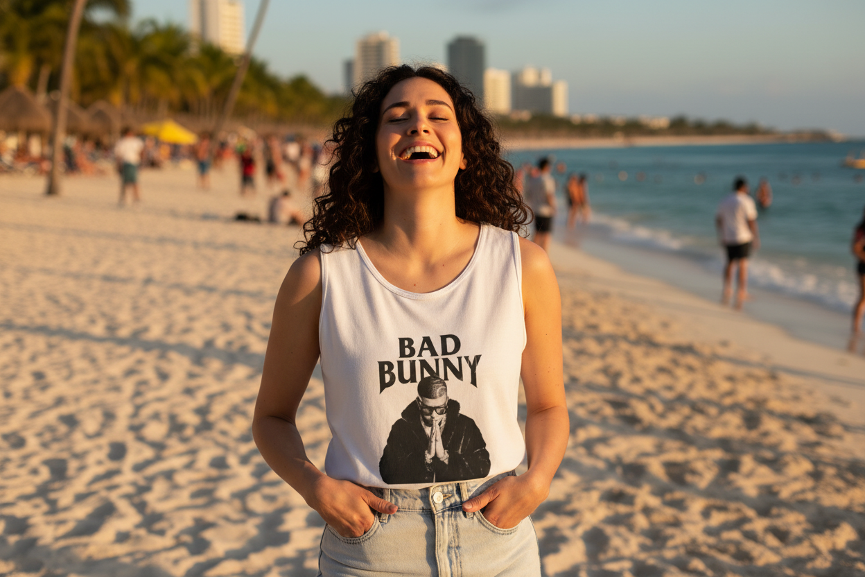 Bad Bunny Tank — Golden Hour